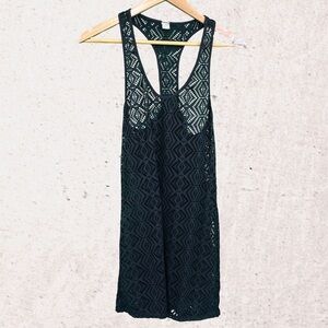Roxy Black Crochet Swim Coverup